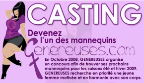 mannequin grande taille pour genereuse com 290x168 Bourse aux Vêtements grandes tailles et Casting Mannequin : Généreuses.com sactive !