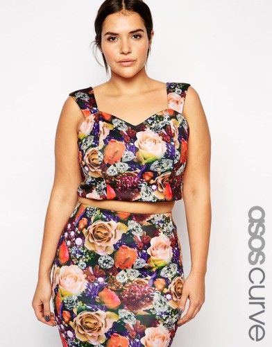 asos top fleuri