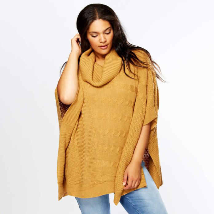 un poncho grande taille