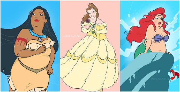 Cette Artiste Redessine Les Princesses Disney Avec Plus De Formes 